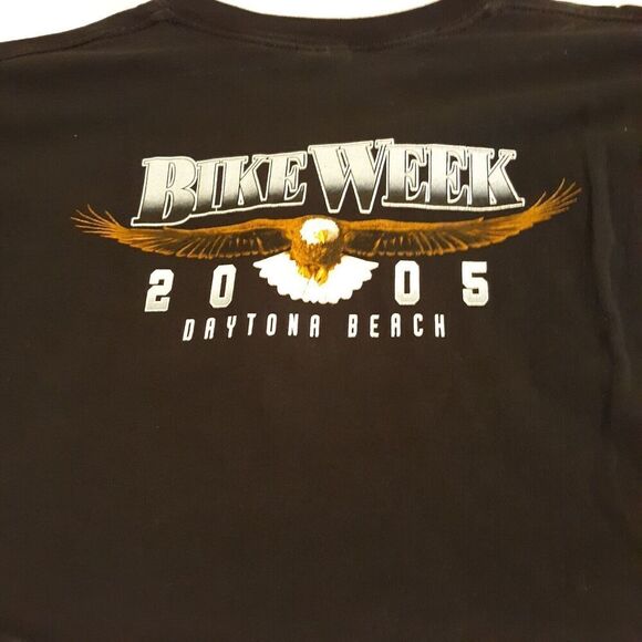 Vintage 2005 Harley Davidson T Shirt Daytona 2005 Bike Week Eagle Florida Mens L - Picture 4 of 7